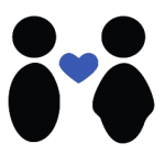 friends and family logo blaa hjerte